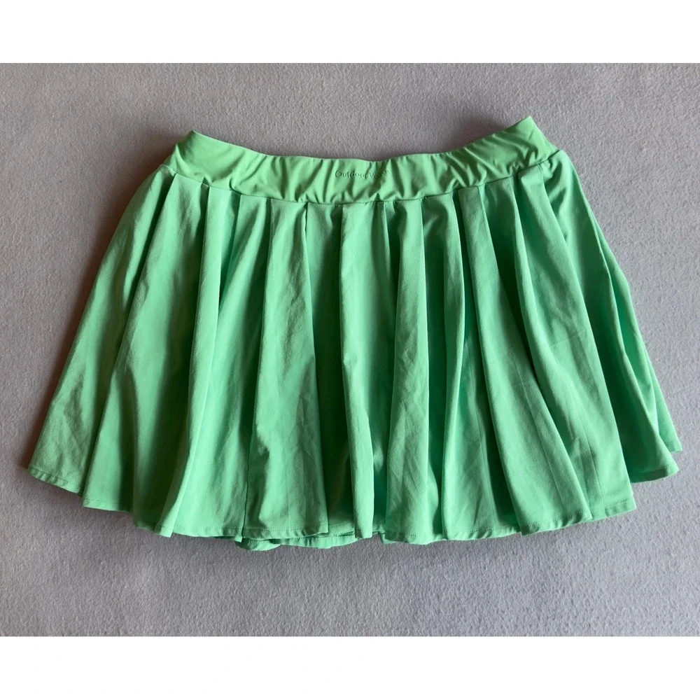 Outdoor Voices Court Skort Mint Green Pleated Athletic Tennis/Golf Skirt Size XL